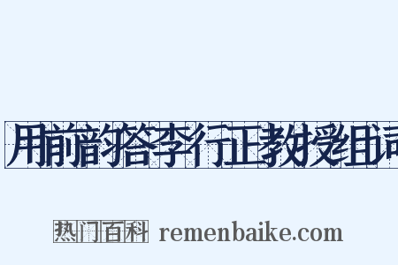 用前韵答李行正教授组词是什么意思的图片
